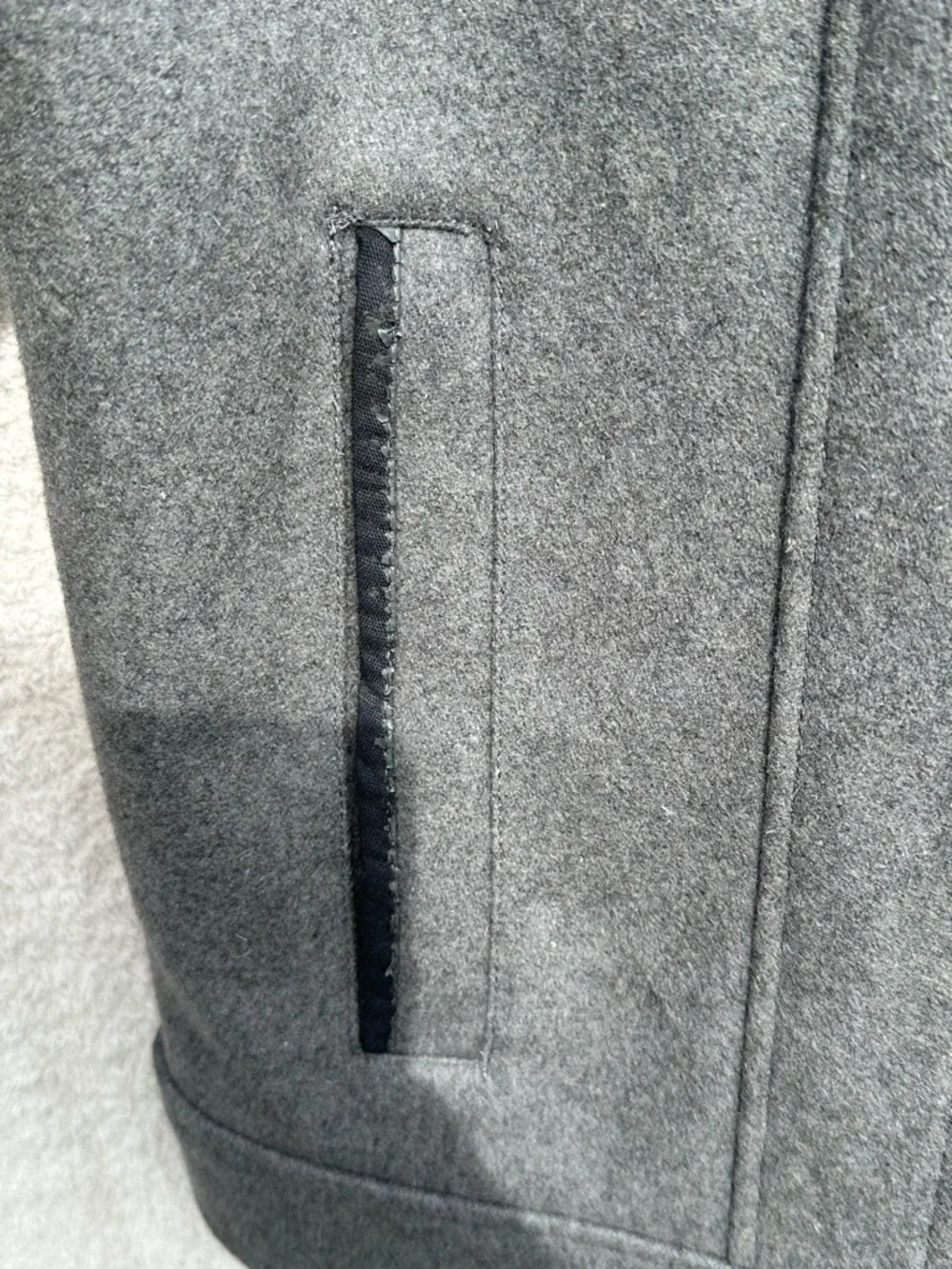 G by Guess Mens Wool Blend Jacket Gray Utility Workwear Coat Quilted Lined XL
